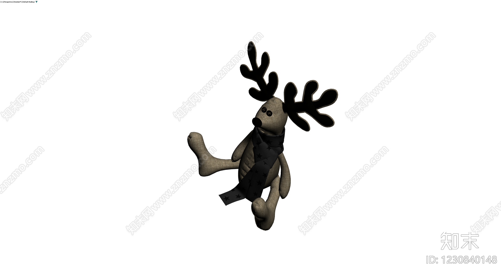 布艺驯鹿玩偶3D模型下载【ID:1230840148】