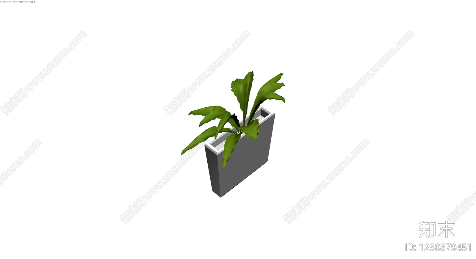 灰模风格盆栽植物3D模型下载【ID:1230879451】