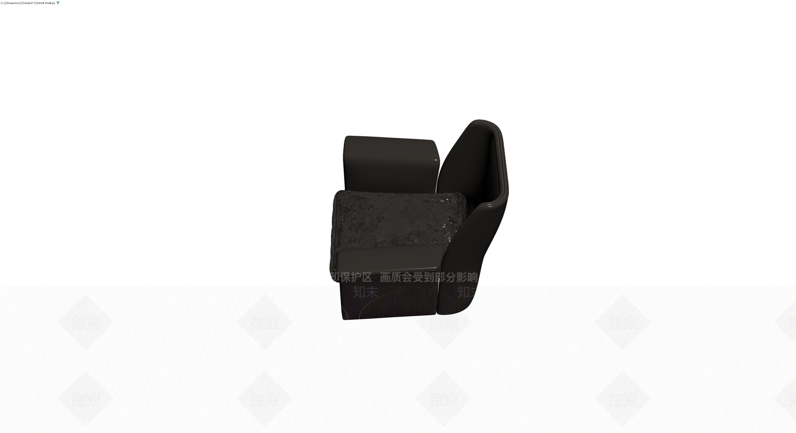 黑色亮面单人沙发3D模型下载【ID:1229916570】