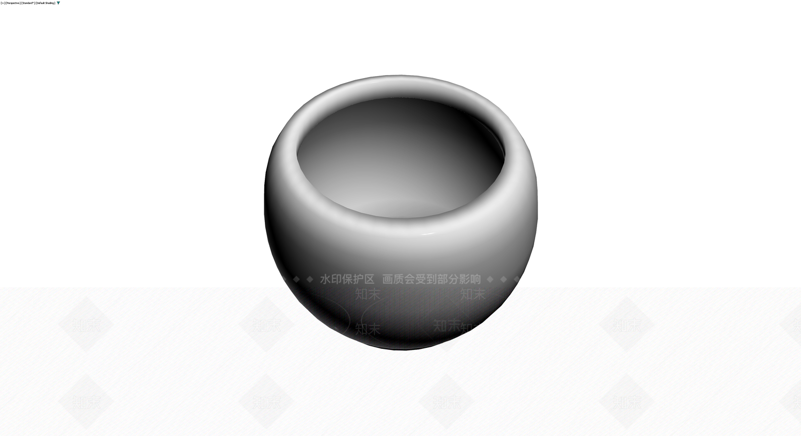 圆润造型灰模器皿3D模型下载【ID:1230455990】