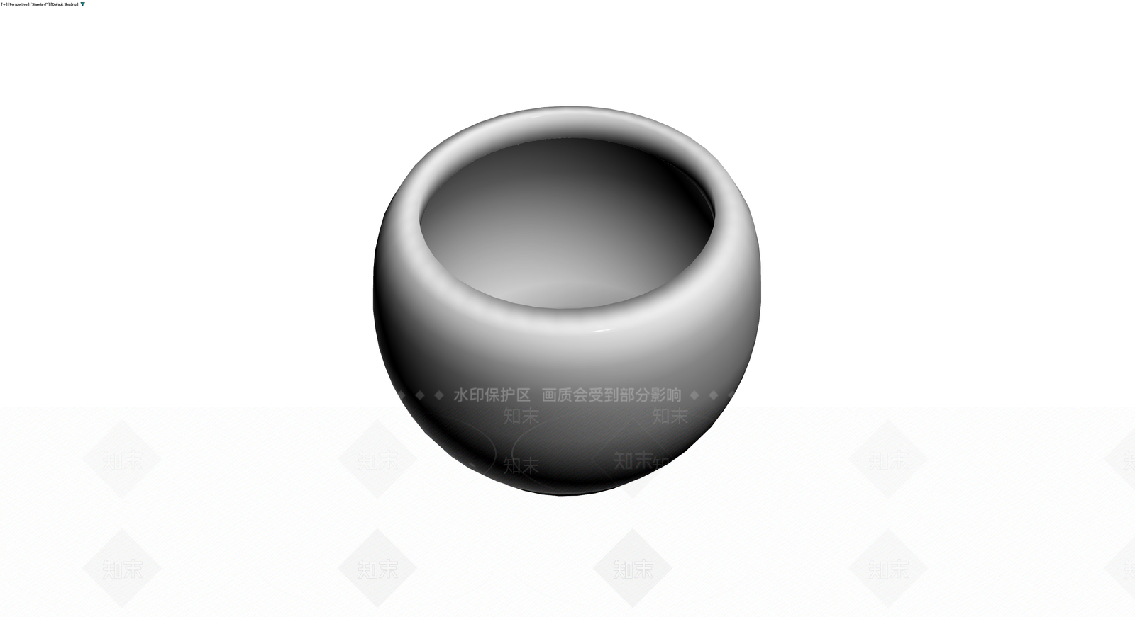 圆润造型灰模器皿3D模型下载【ID:1230455990】