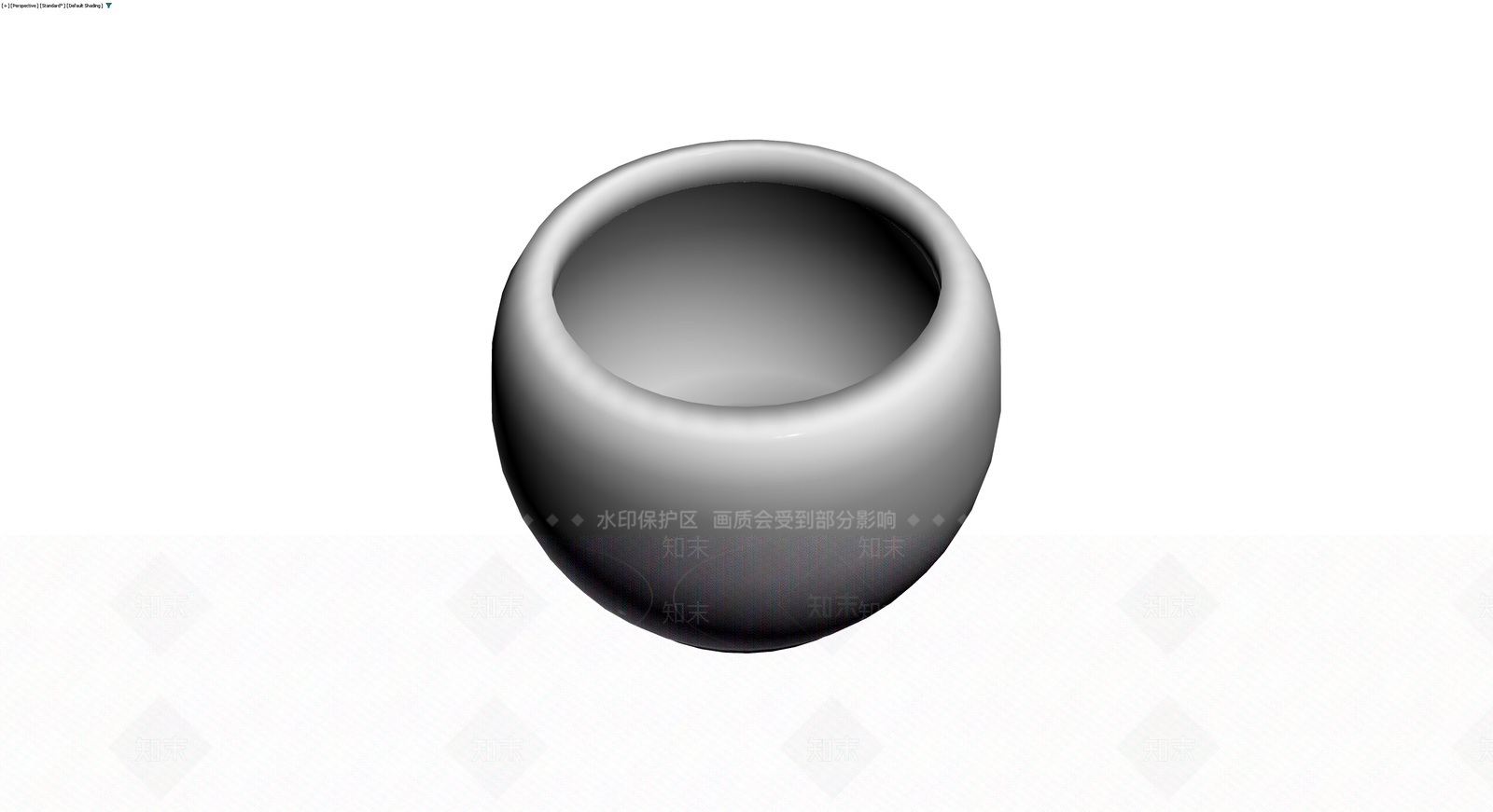 圆润造型灰模器皿3D模型下载【ID:1230455990】