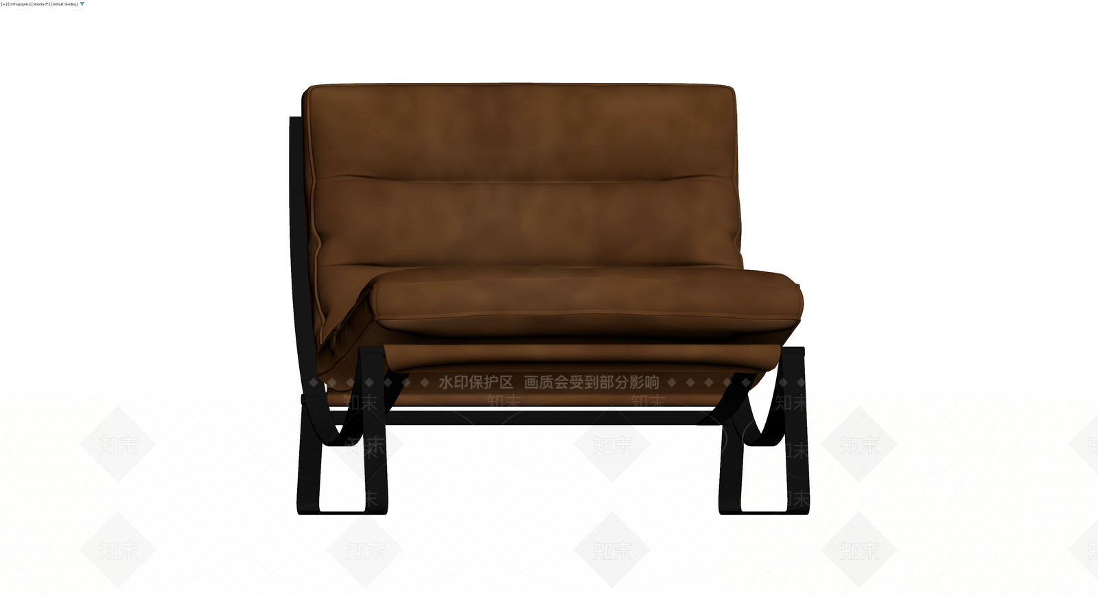 棕色软包金属底椅3D模型下载【ID:1230319688】