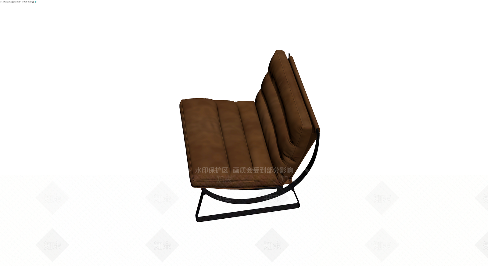 棕色软包金属底椅3D模型下载【ID:1230319688】
