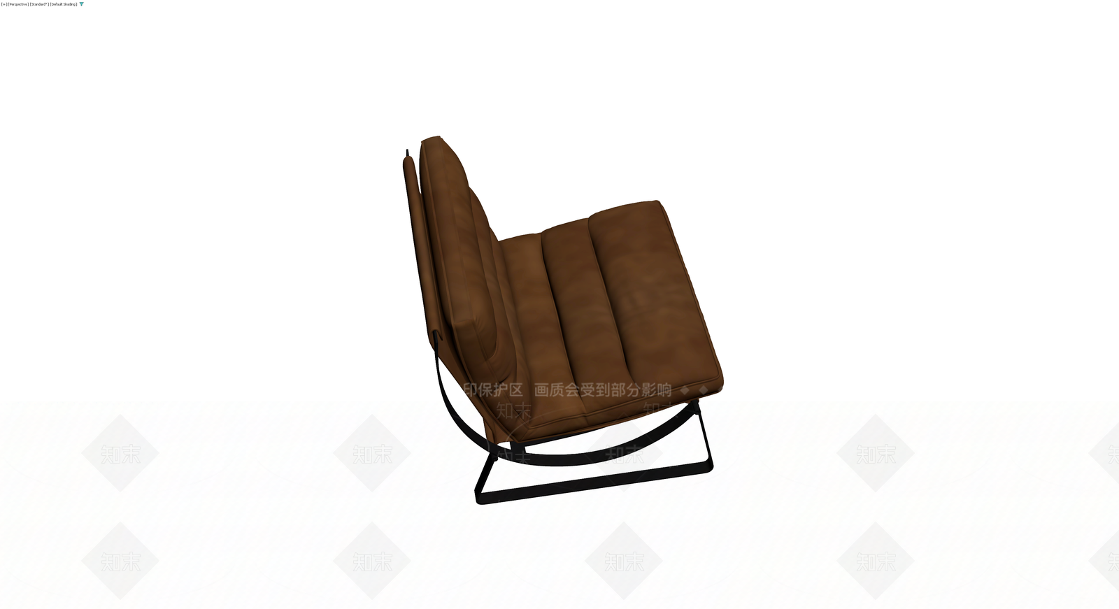棕色软包金属底椅3D模型下载【ID:1230319688】