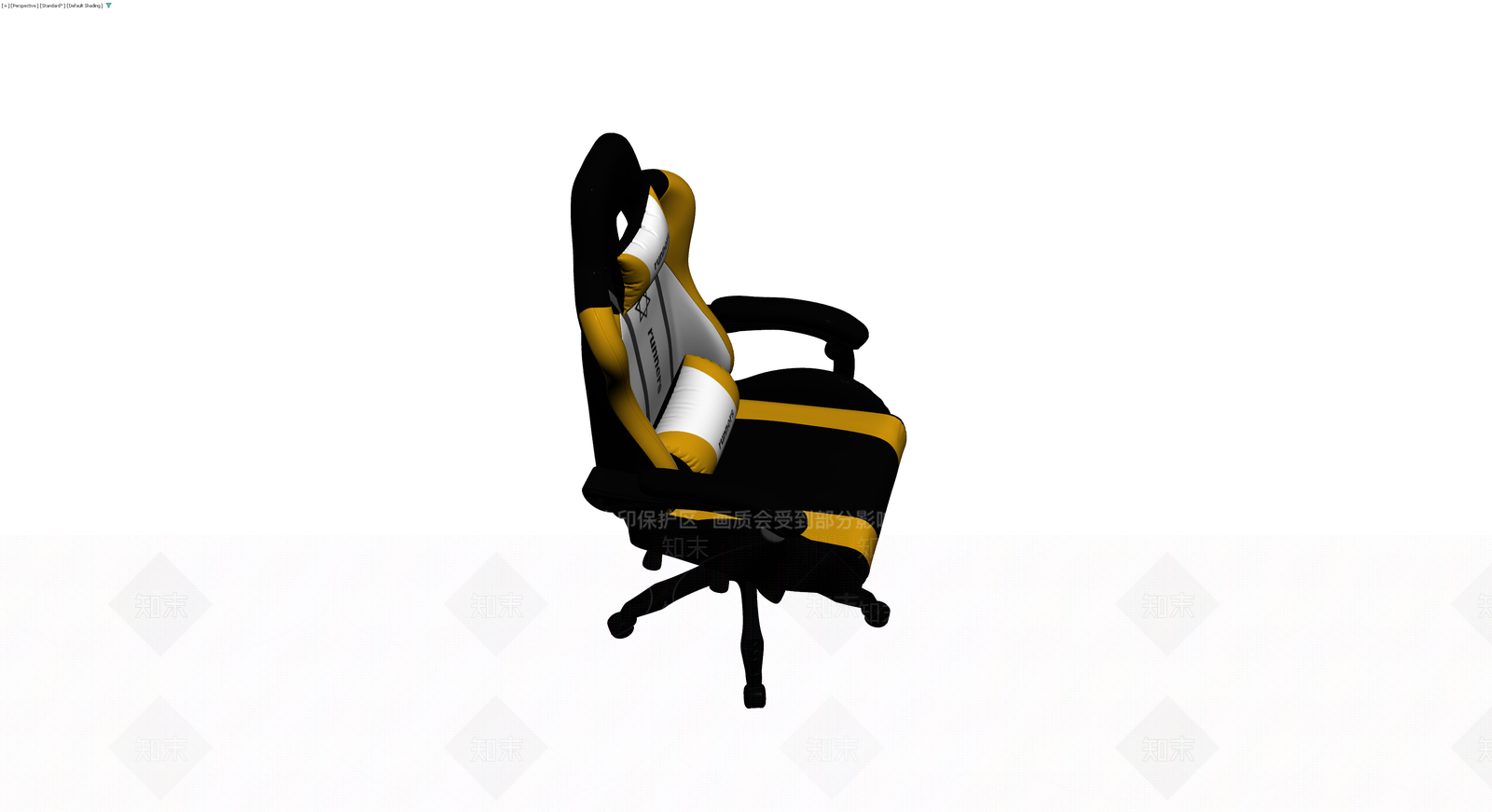 黑黄配色电竞椅3D模型下载【ID:1229908572】