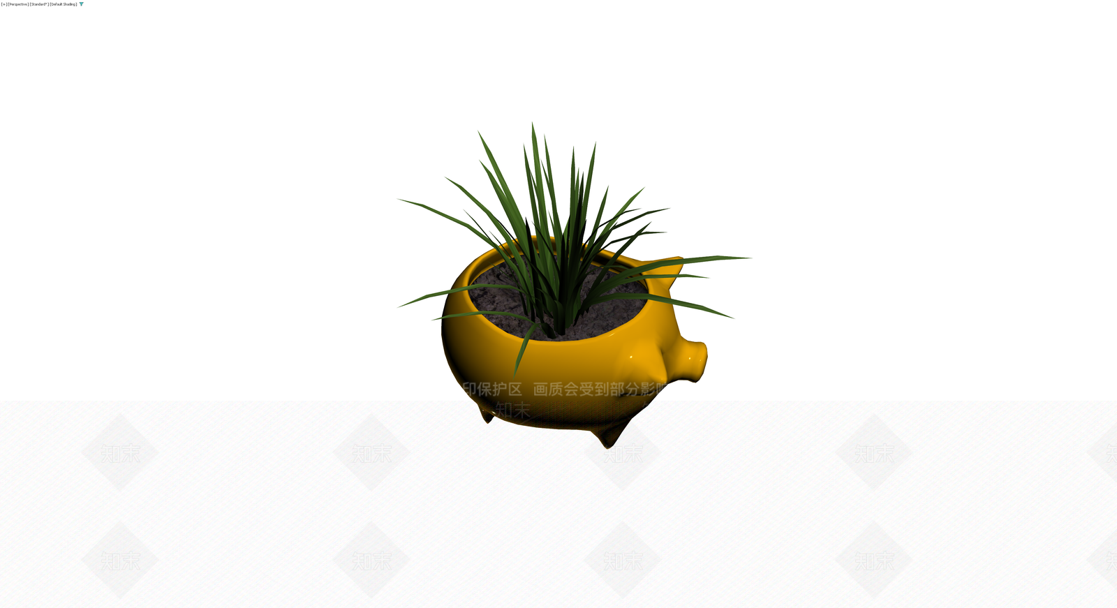 黄色猪形盆栽3D模型下载【ID:1230763420】