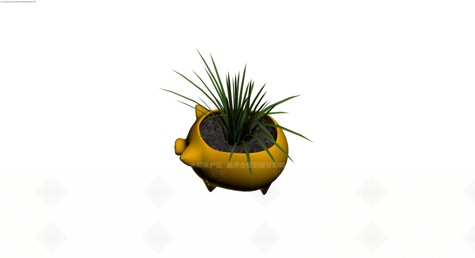 黄色猪形盆栽3D模型下载【ID:1230763420】