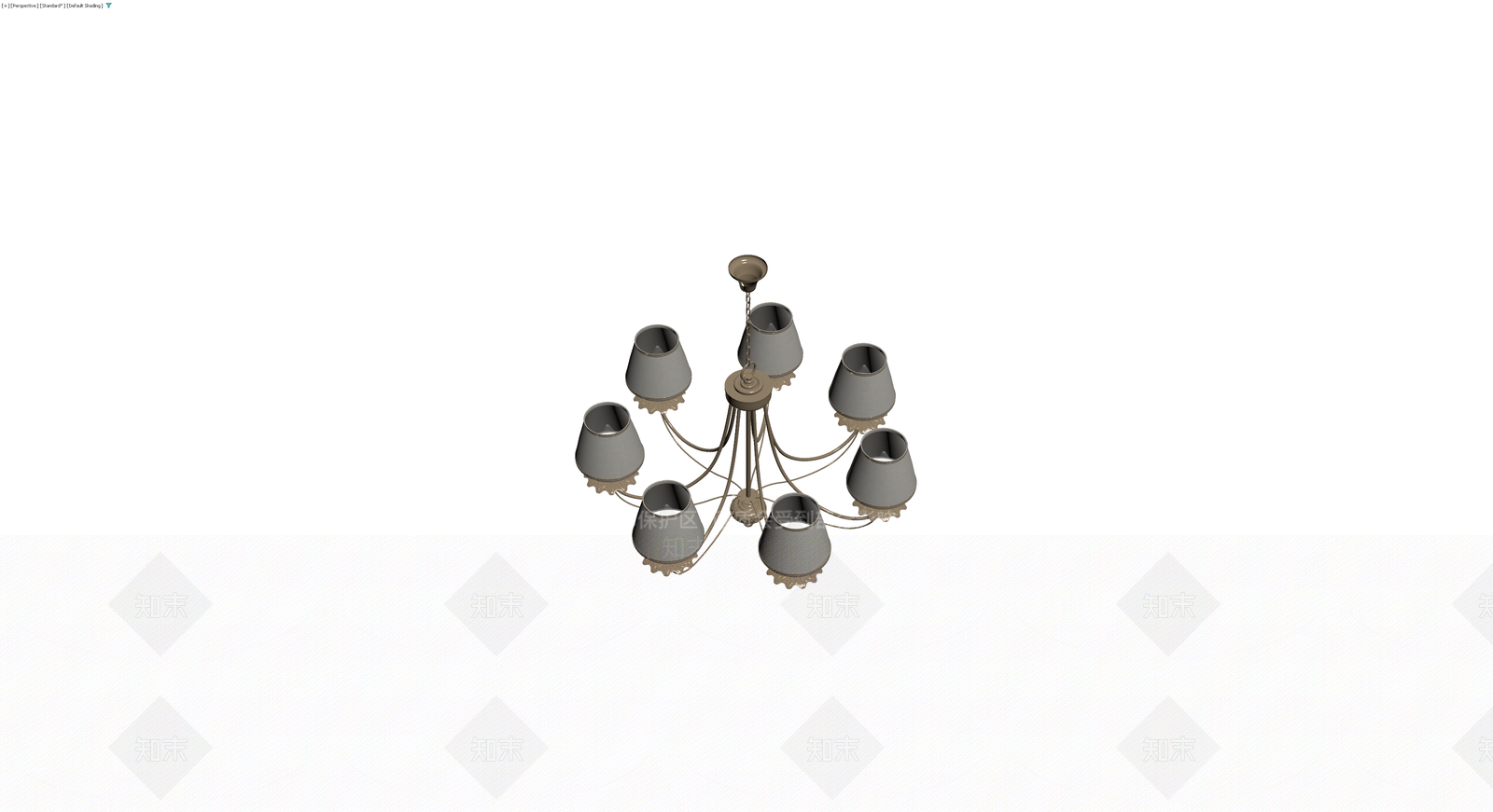 米色布艺吊灯3D模型下载【ID:1229943054】
