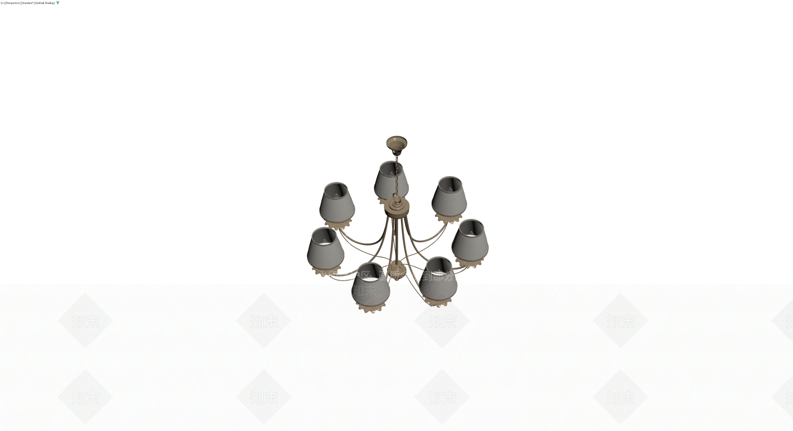 米色布艺吊灯3D模型下载【ID:1229943054】