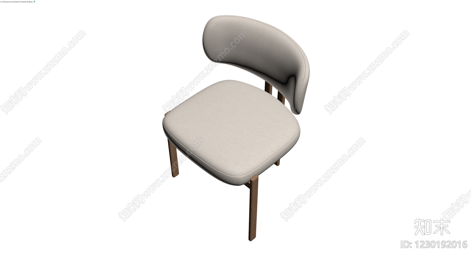现代软包木质餐椅3D模型下载【ID:1230192016】