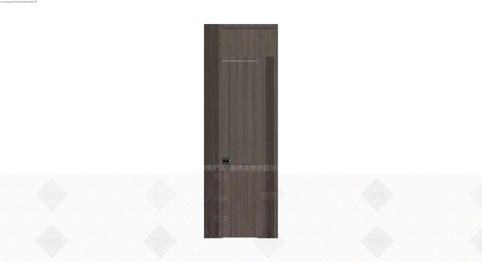 深色木纹成品门3D模型下载【ID:1230179425】