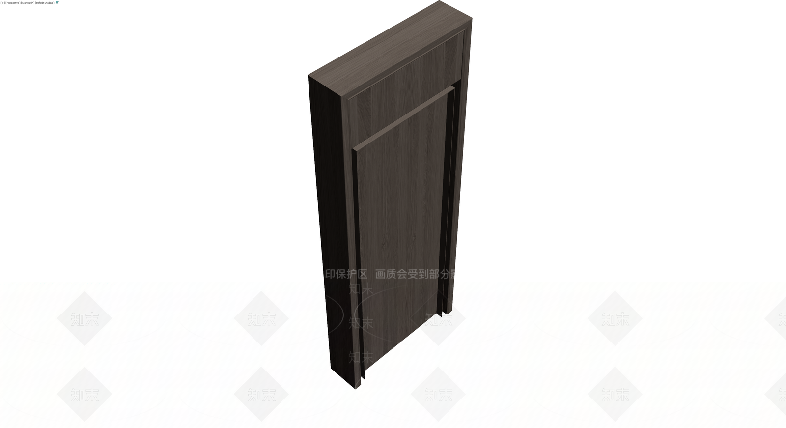 深色木纹成品门3D模型下载【ID:1230179425】