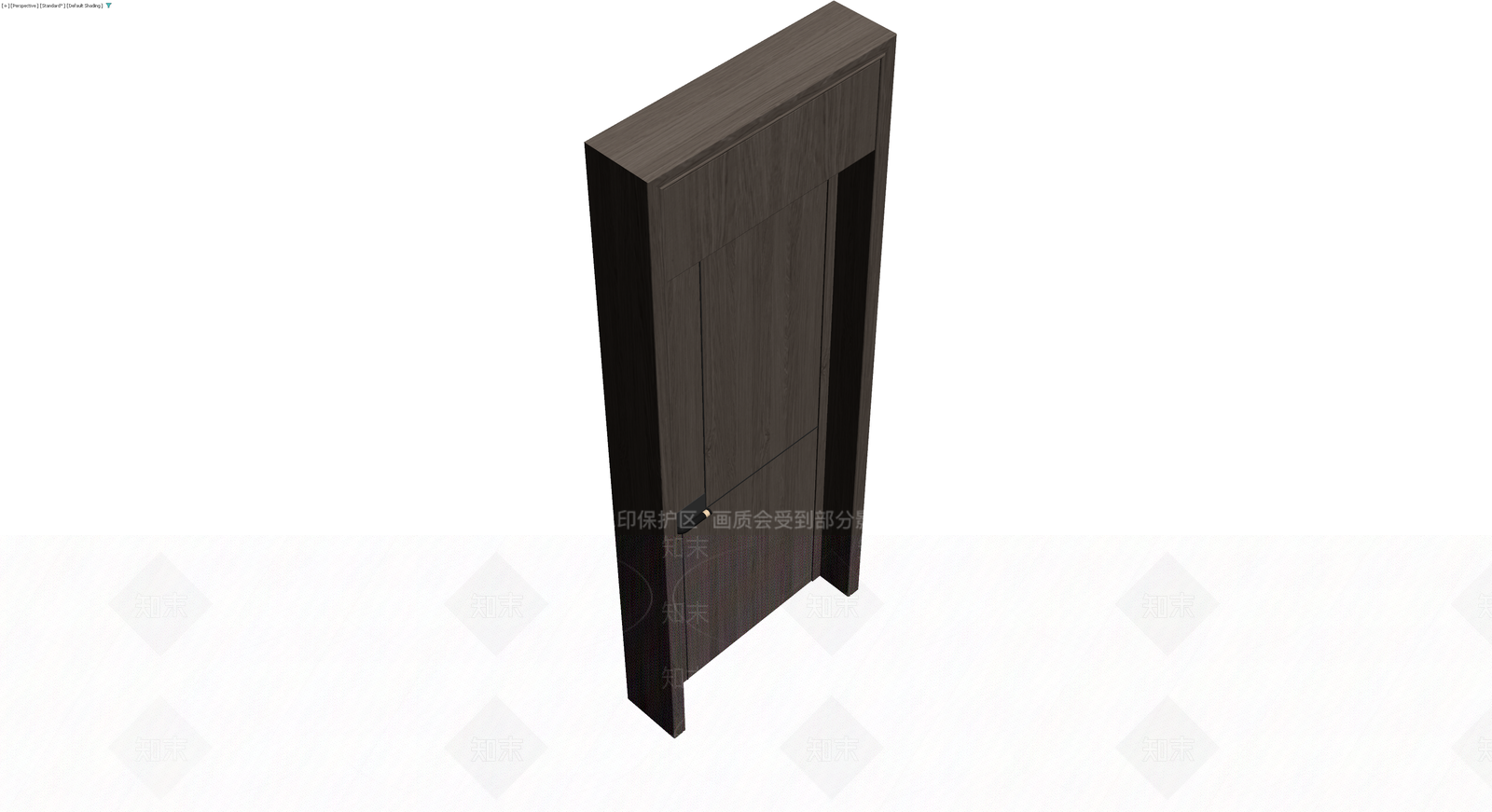 深色木纹成品门3D模型下载【ID:1230179425】