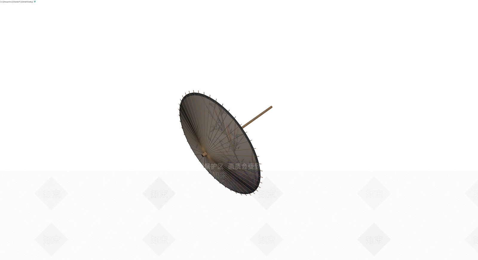 传统竹骨油纸伞3D模型下载【ID:1230120988】