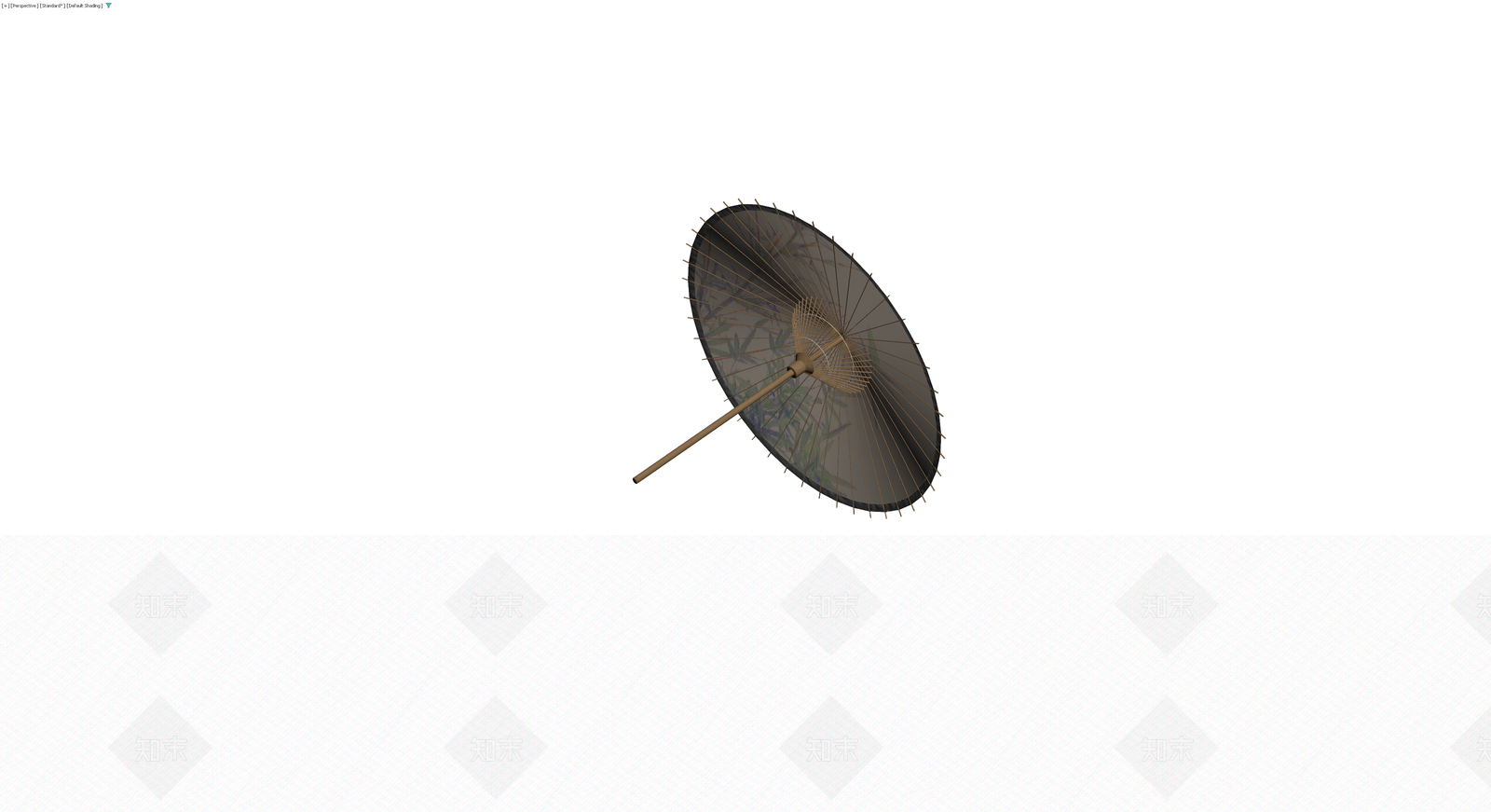传统竹骨油纸伞3D模型下载【ID:1230120988】
