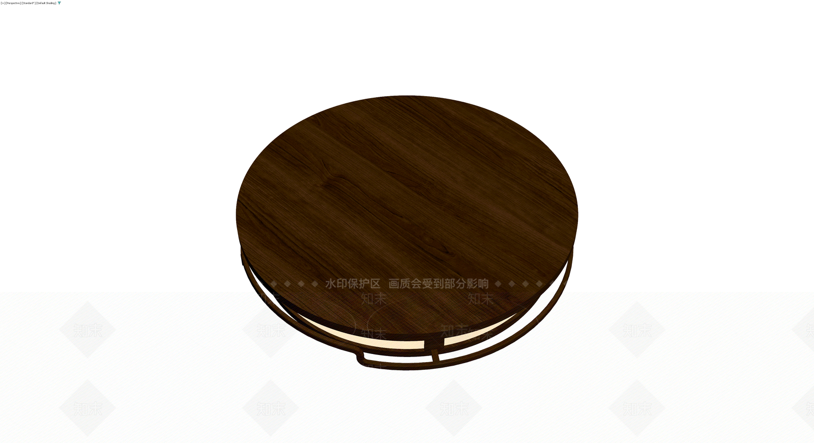 圆形木质底座茶几3D模型下载【ID:1229624213】