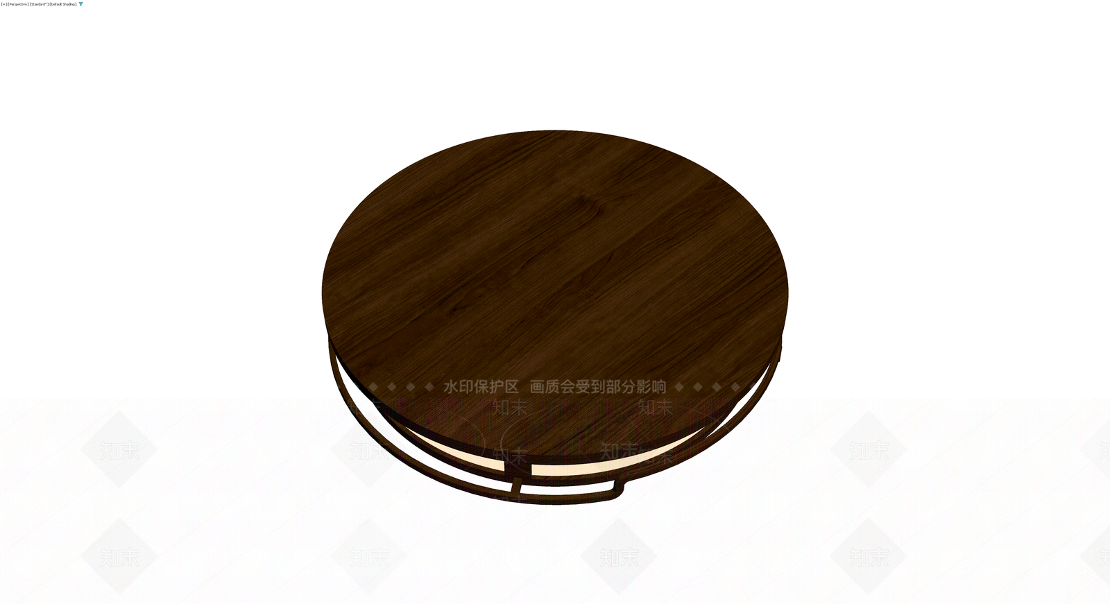 圆形木质底座茶几3D模型下载【ID:1229624213】