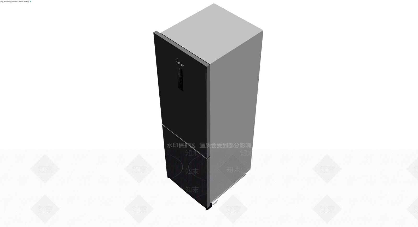 海尔双门冰箱灰模3D模型下载【ID:1230700391】