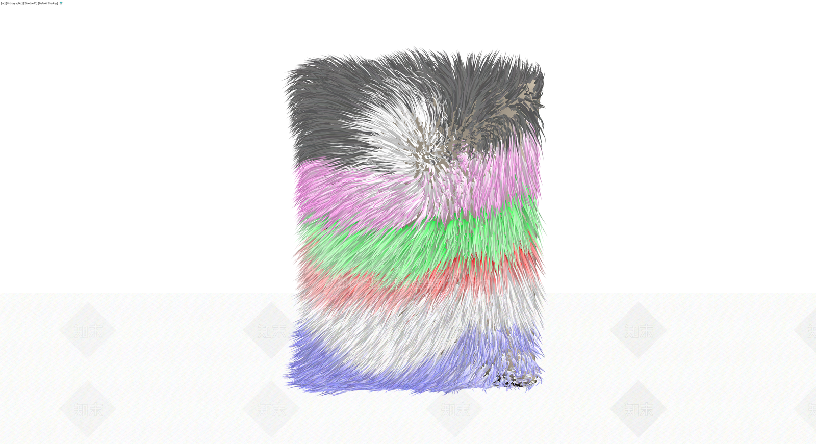彩色渐变毛绒方块3D模型下载【ID:1230133335】