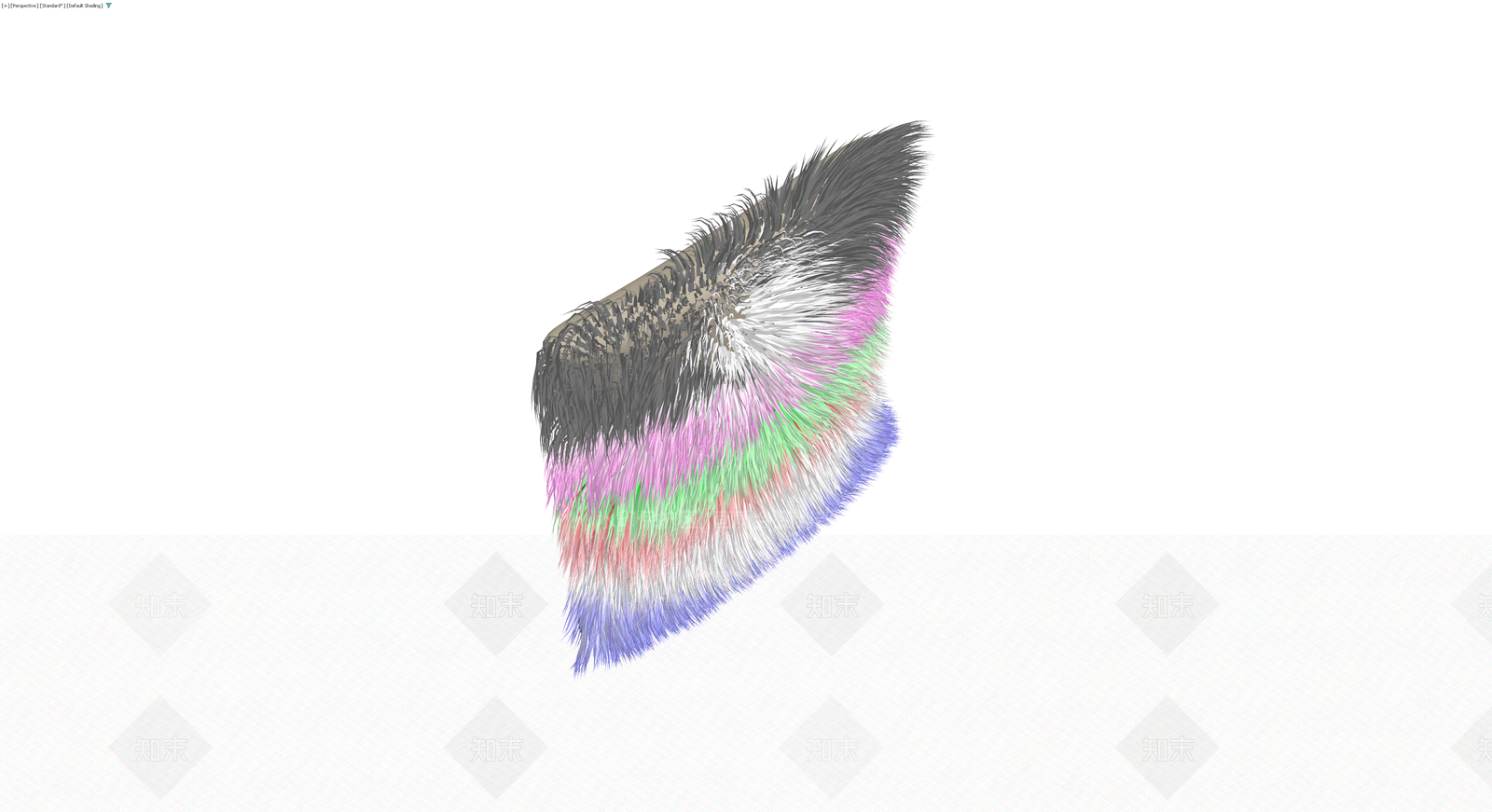 彩色渐变毛绒方块3D模型下载【ID:1230133335】