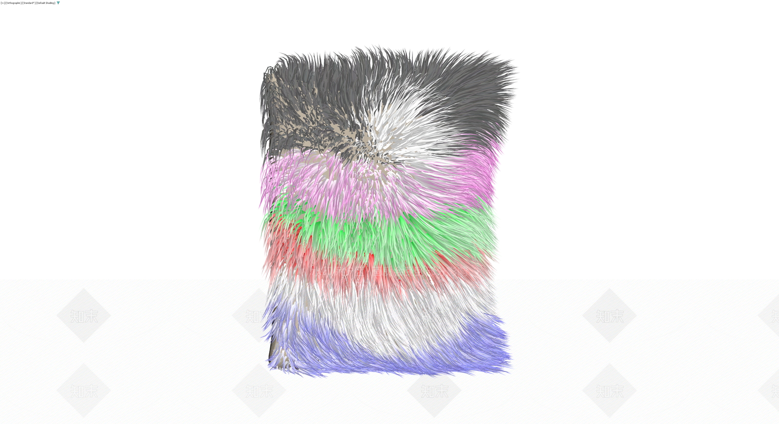 彩色渐变毛绒方块3D模型下载【ID:1230133335】