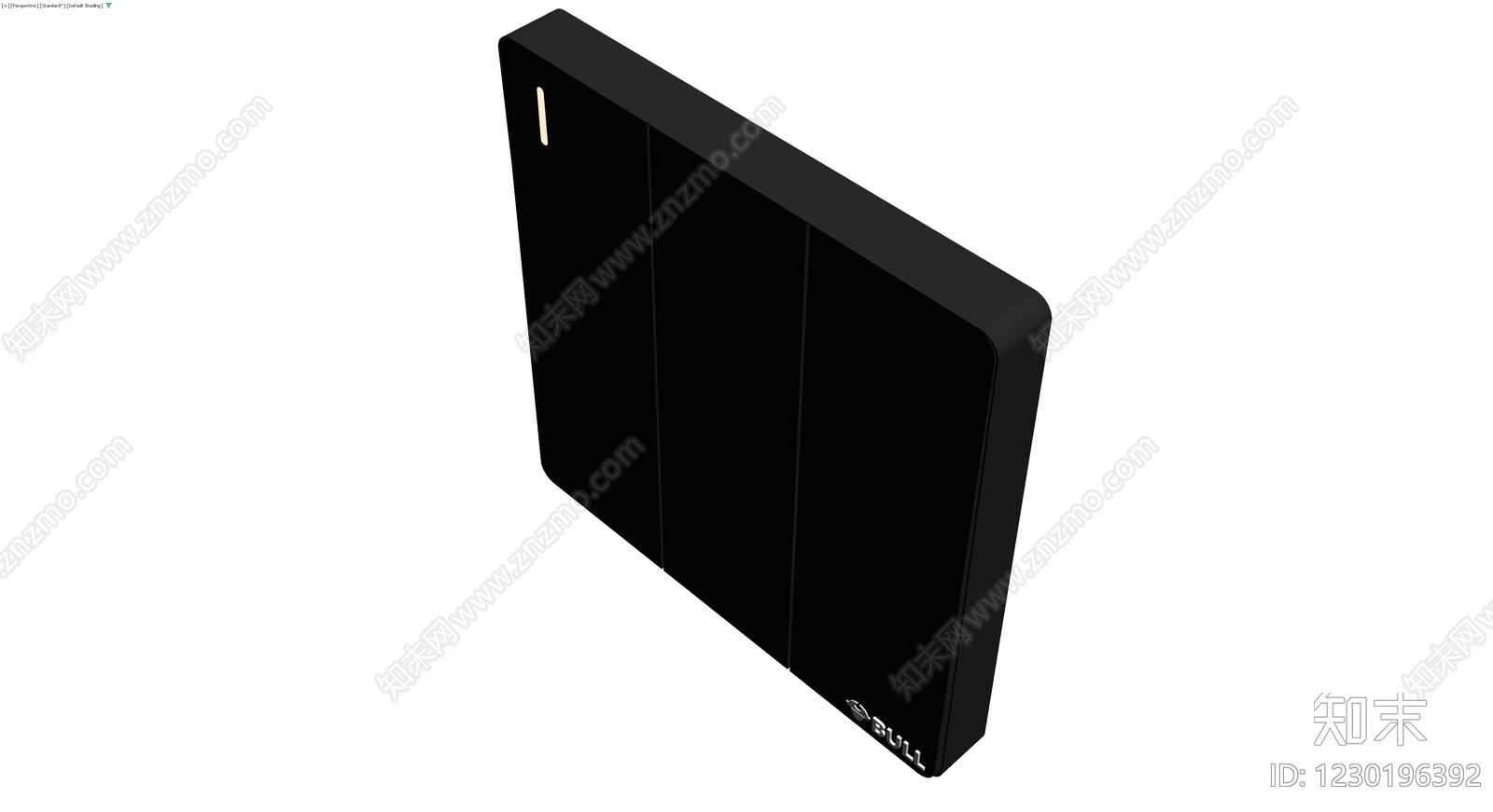 黑色公牛品牌墙面开关面板3D模型下载【ID:1230196392】