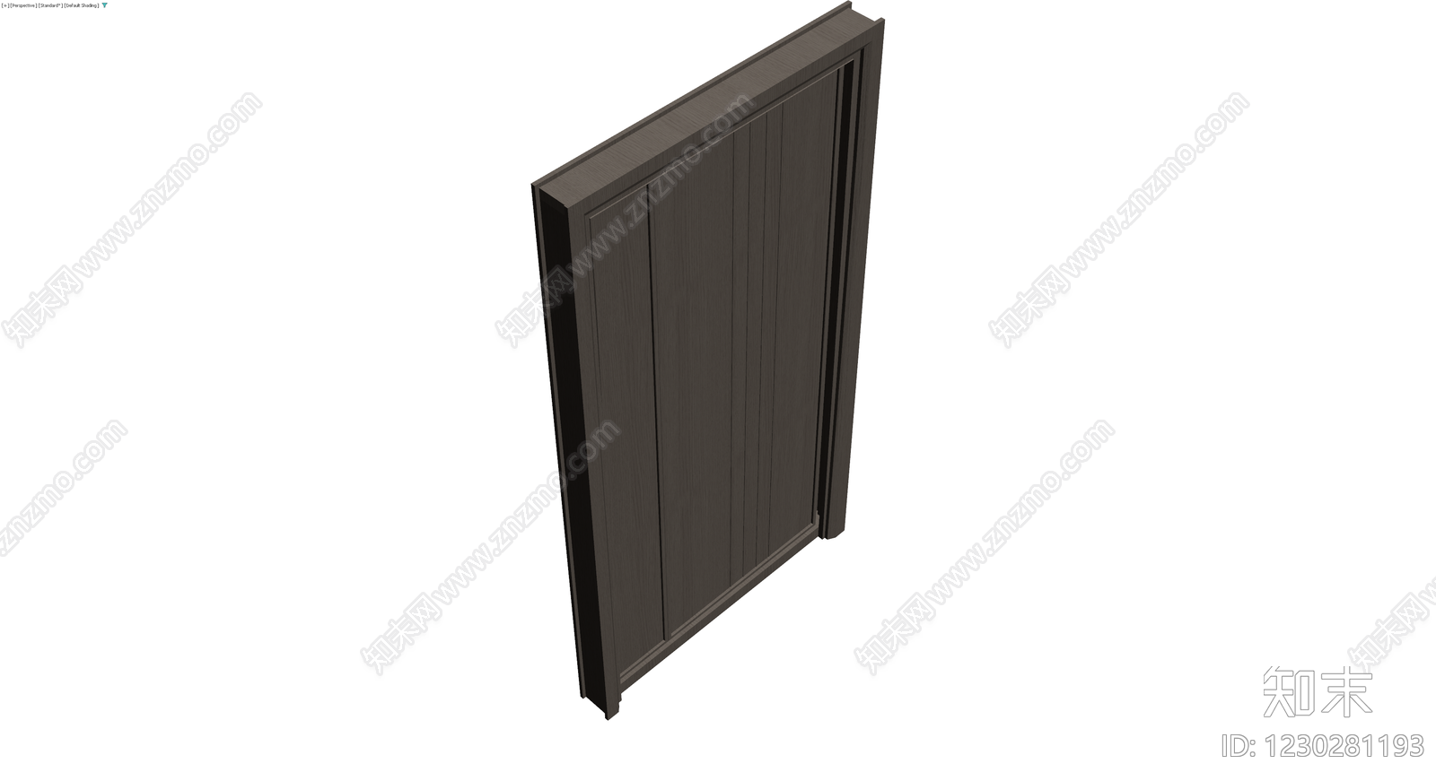 深色木纹成品门体3D模型下载【ID:1230281193】
