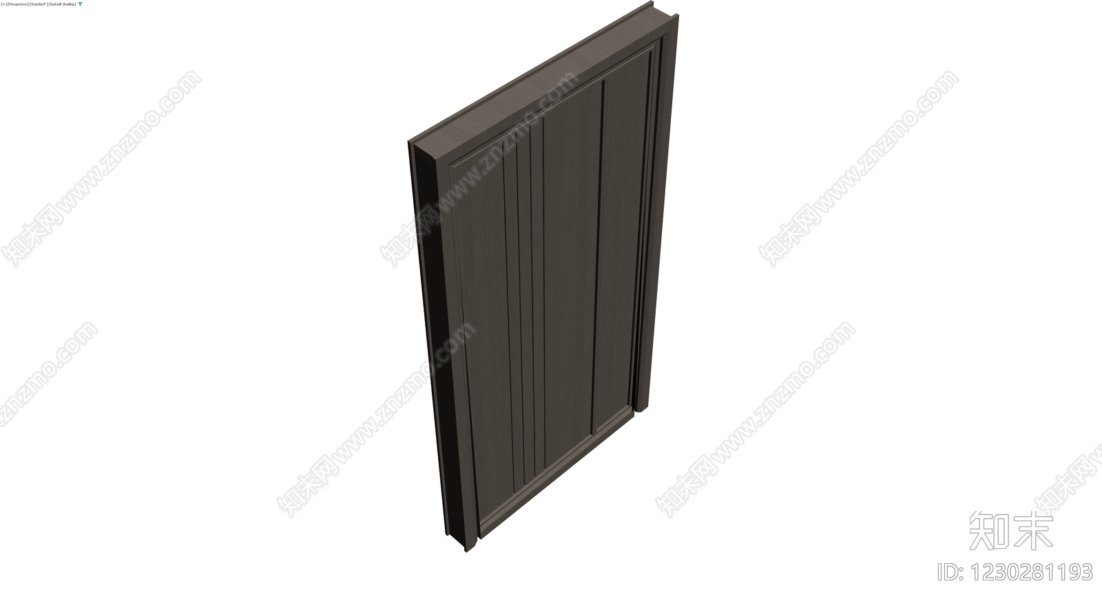 深色木纹成品门体3D模型下载【ID:1230281193】
