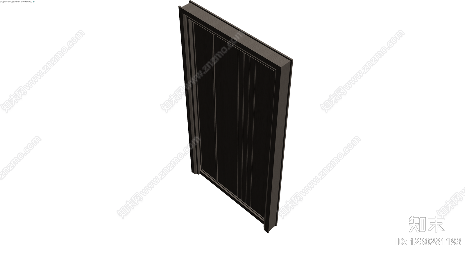 深色木纹成品门体3D模型下载【ID:1230281193】