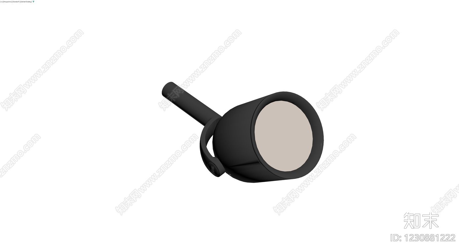 黑色手持式灯具3D模型下载【ID:1230881222】
