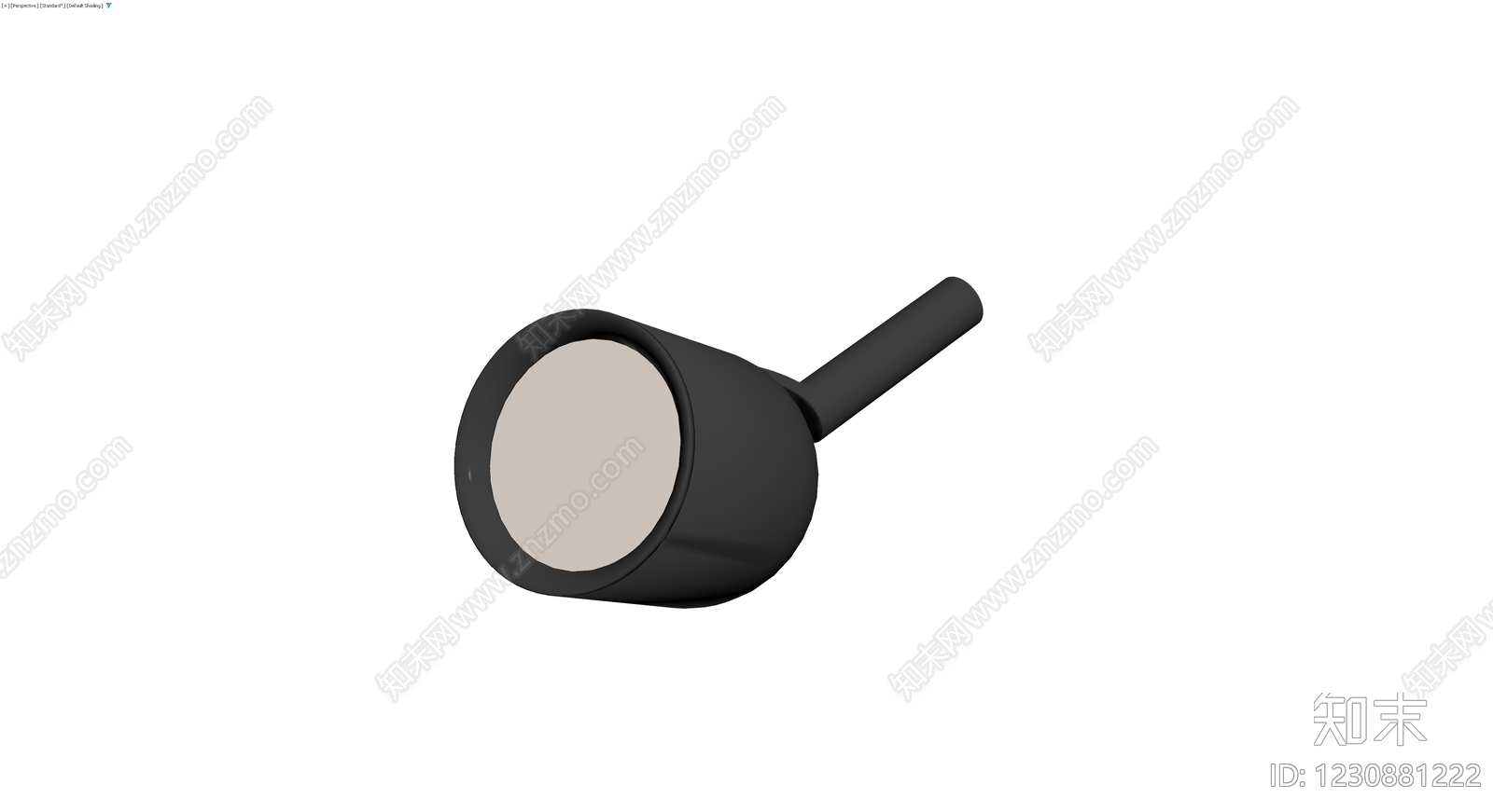 黑色手持式灯具3D模型下载【ID:1230881222】