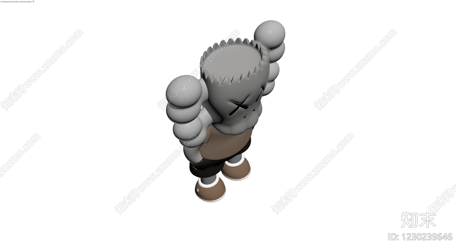 KAWS风格卡通雕塑3D模型下载【ID:1230239646】