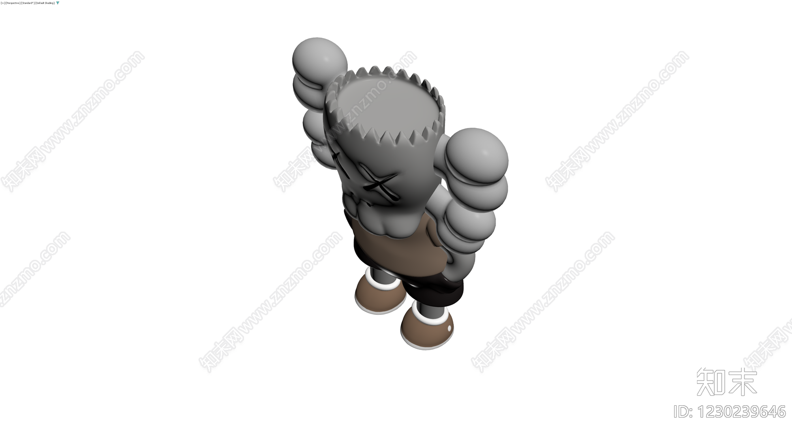 KAWS风格卡通雕塑3D模型下载【ID:1230239646】