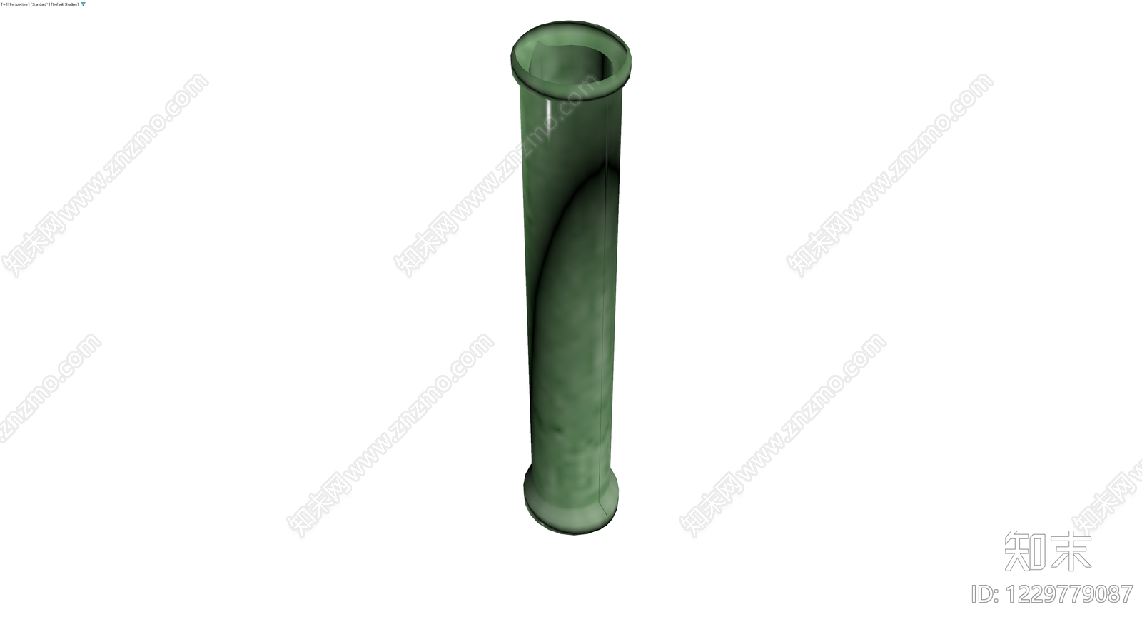 绿色圆柱形立柱3D模型下载【ID:1229779087】