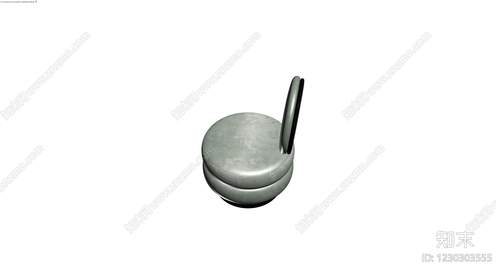带镜圆凳灰模3D模型下载【ID:1230303555】