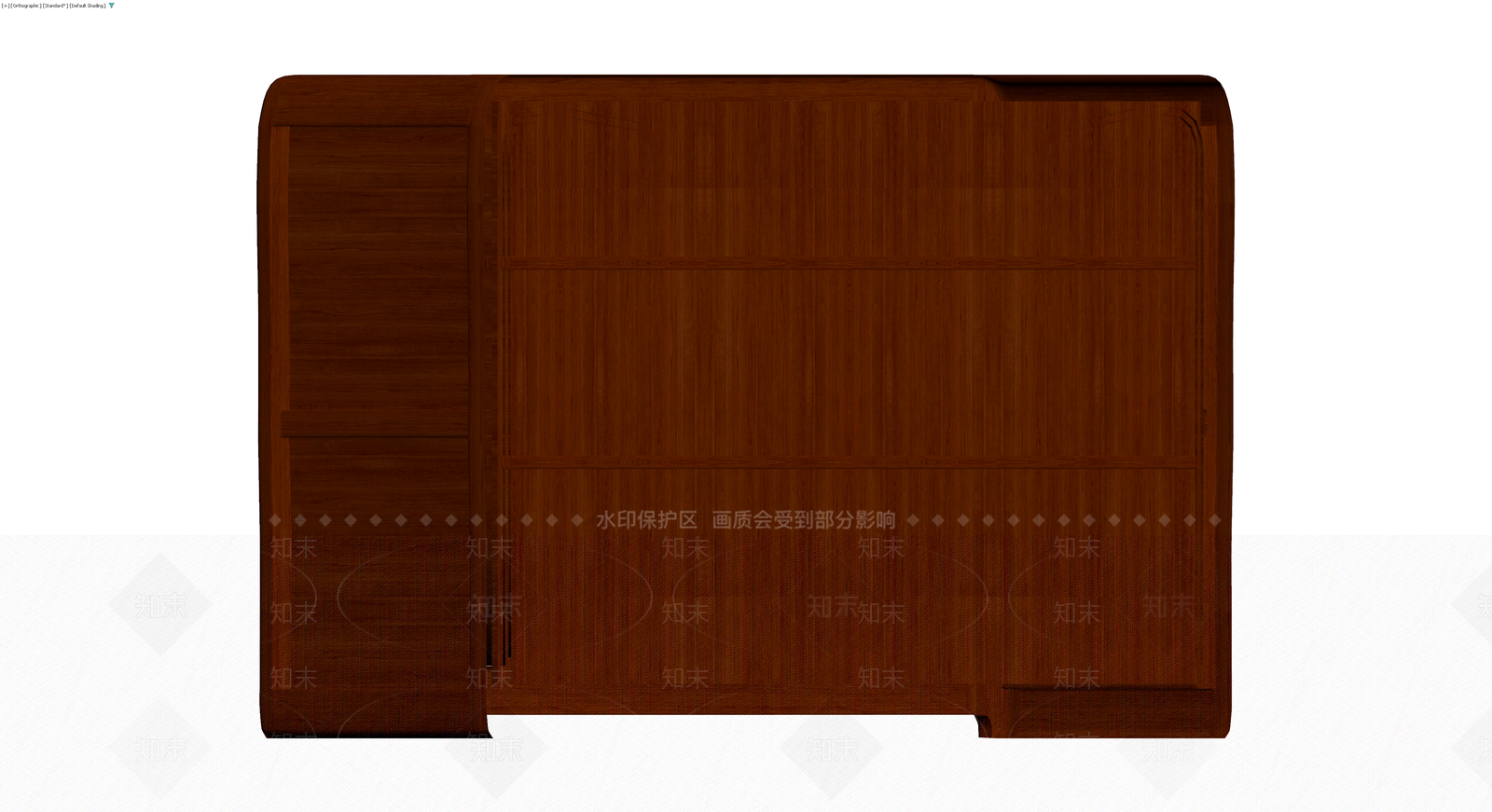 中式深色木质矮柜3D模型下载【ID:1230644628】