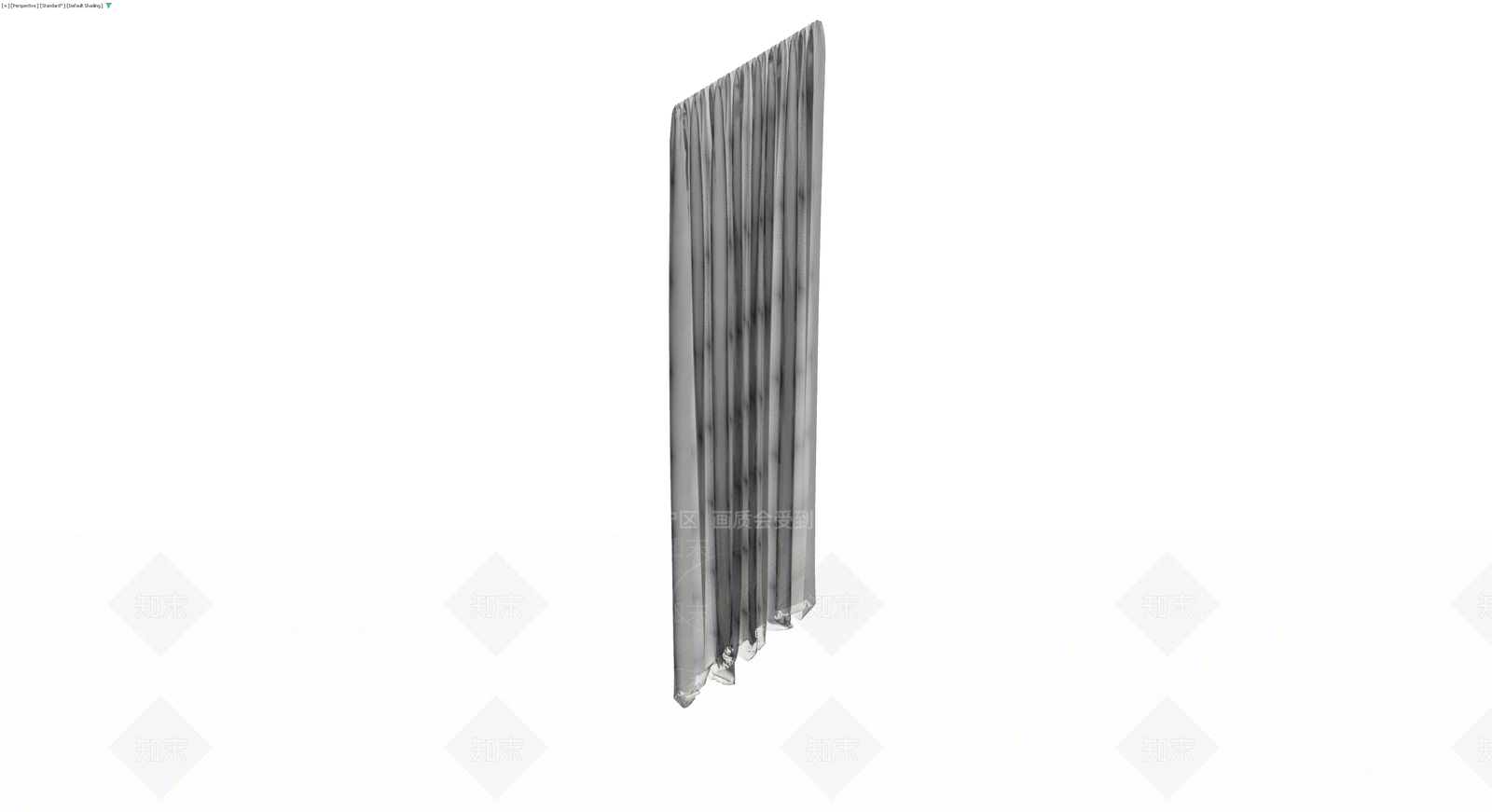 白色垂感窗帘3D模型下载【ID:1229626644】