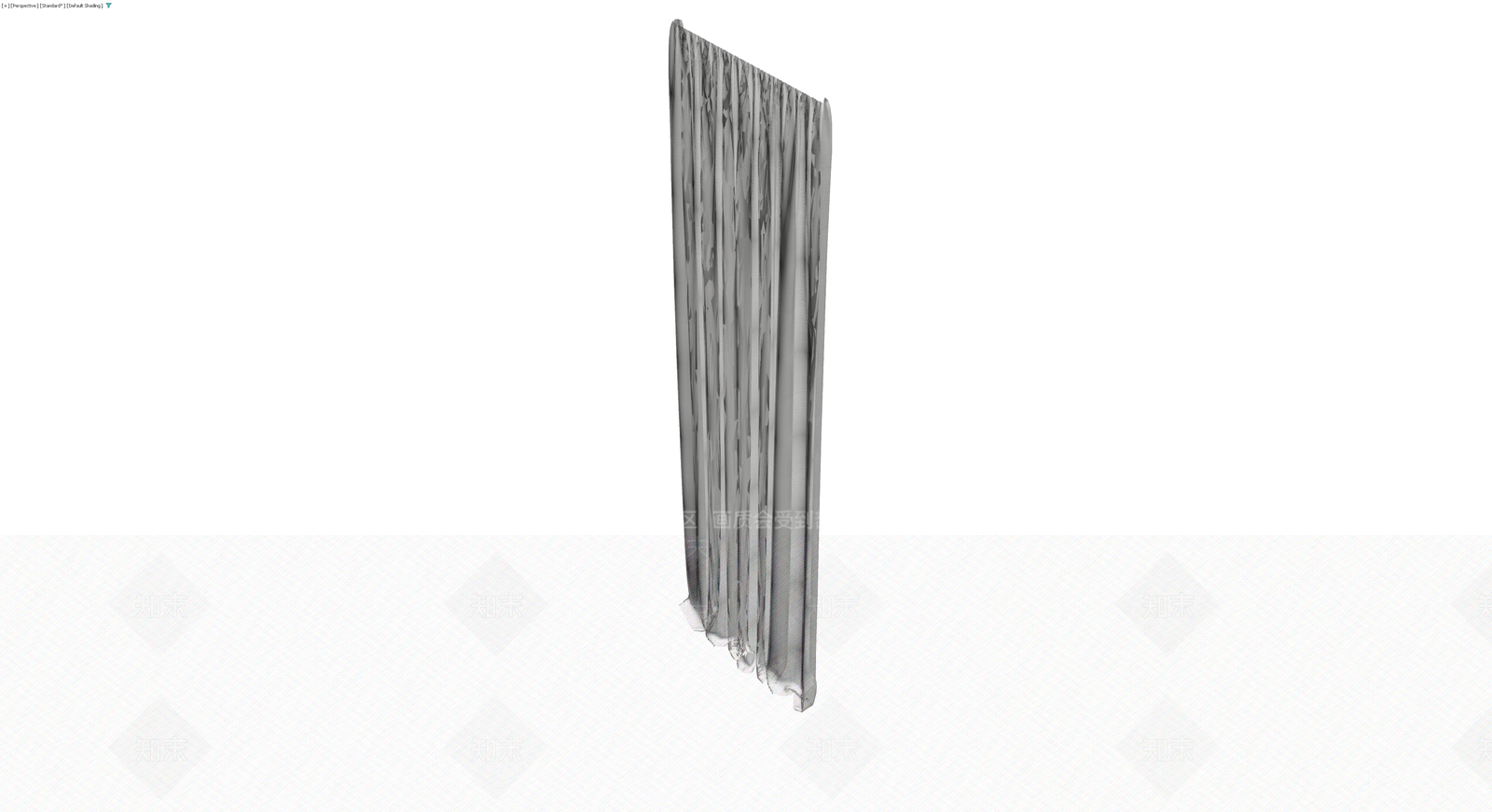 白色垂感窗帘3D模型下载【ID:1229626644】