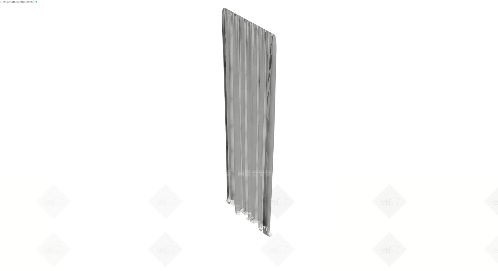 白色垂感窗帘3D模型下载【ID:1229626644】