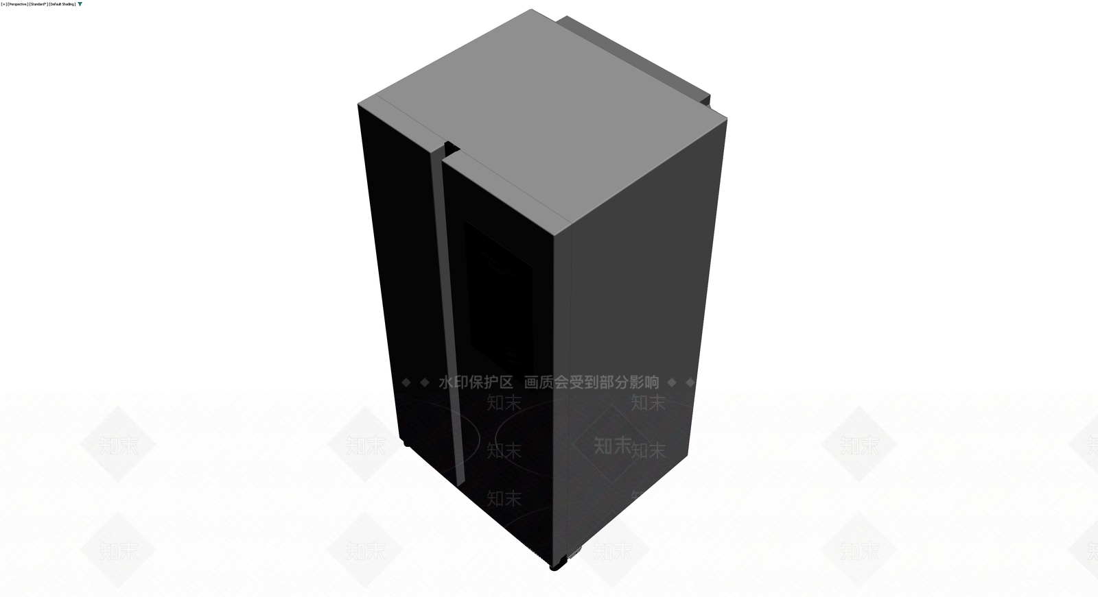 对开门冰箱灰模3D模型下载【ID:1230758868】