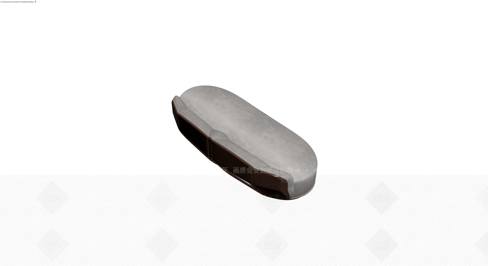 灰色弧形软包沙发3D模型下载【ID:1230344954】
