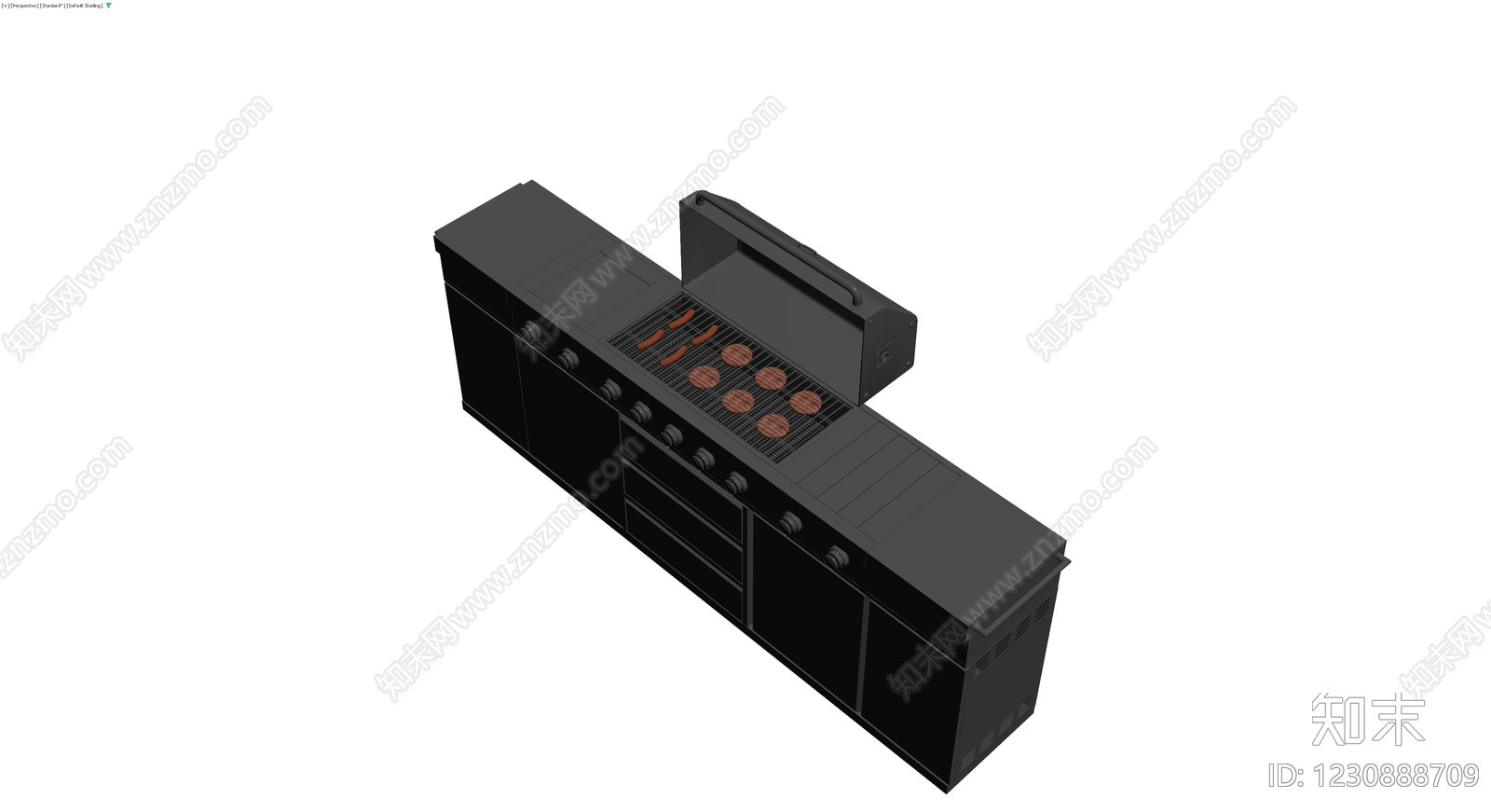 户外燃气烧烤炉3D模型下载【ID:1230888709】