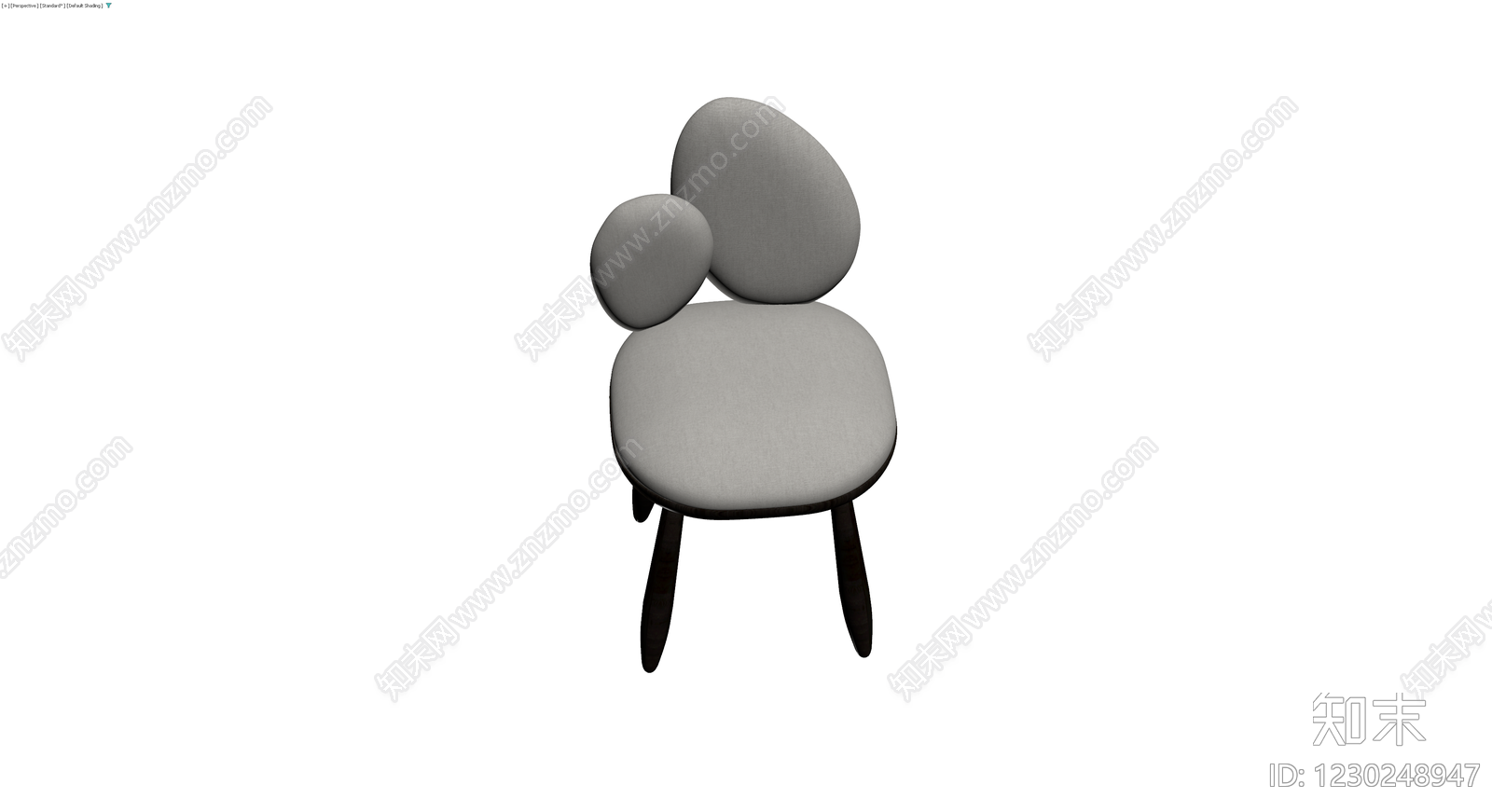兔子耳朵造型软包椅3D模型下载【ID:1230248947】