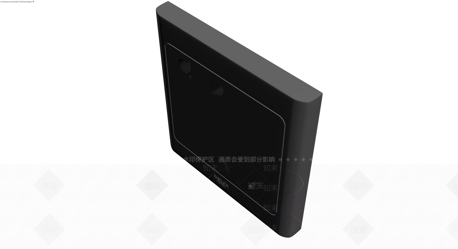 德力西黑色墙壁插座3D模型下载【ID:1229975241】