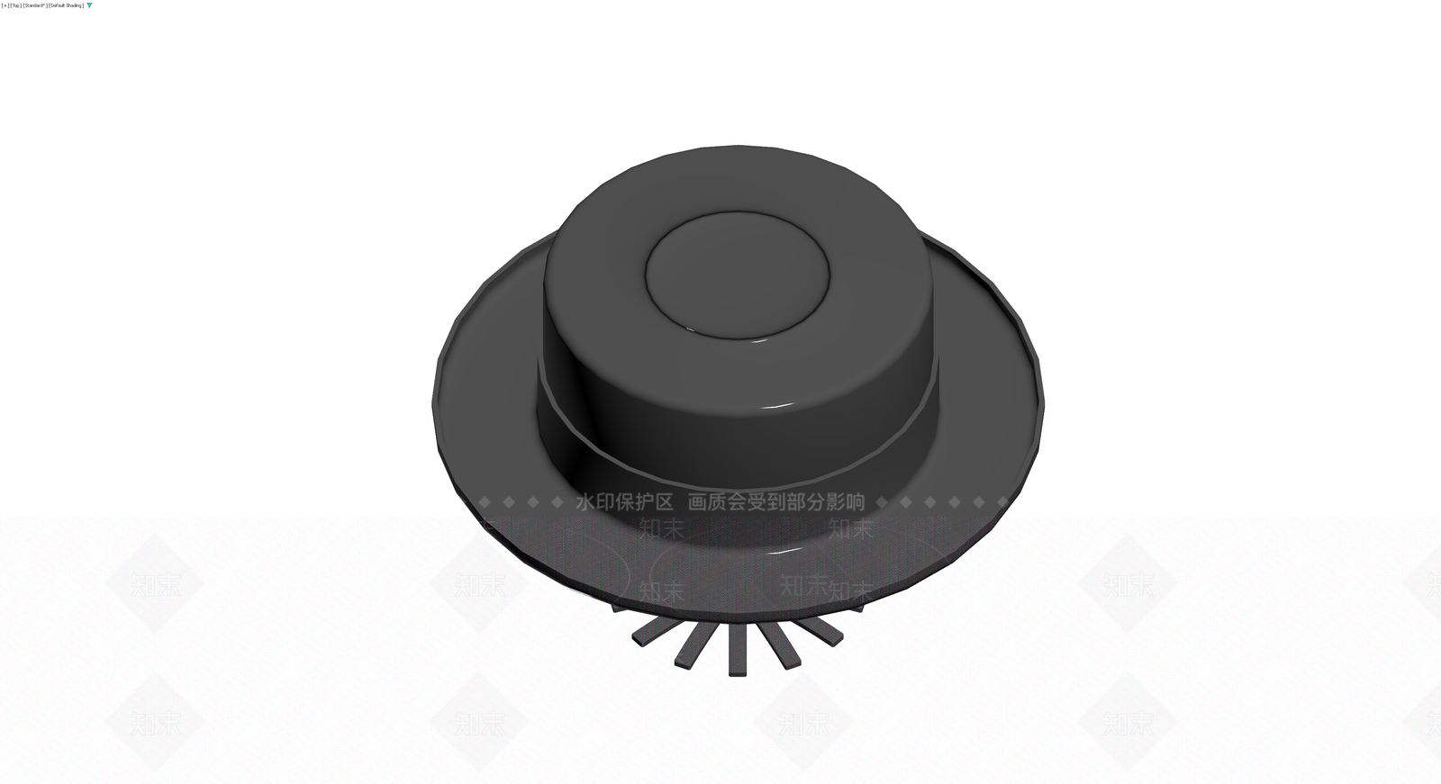 黑色宽檐帽模型3D模型下载【ID:1230591021】