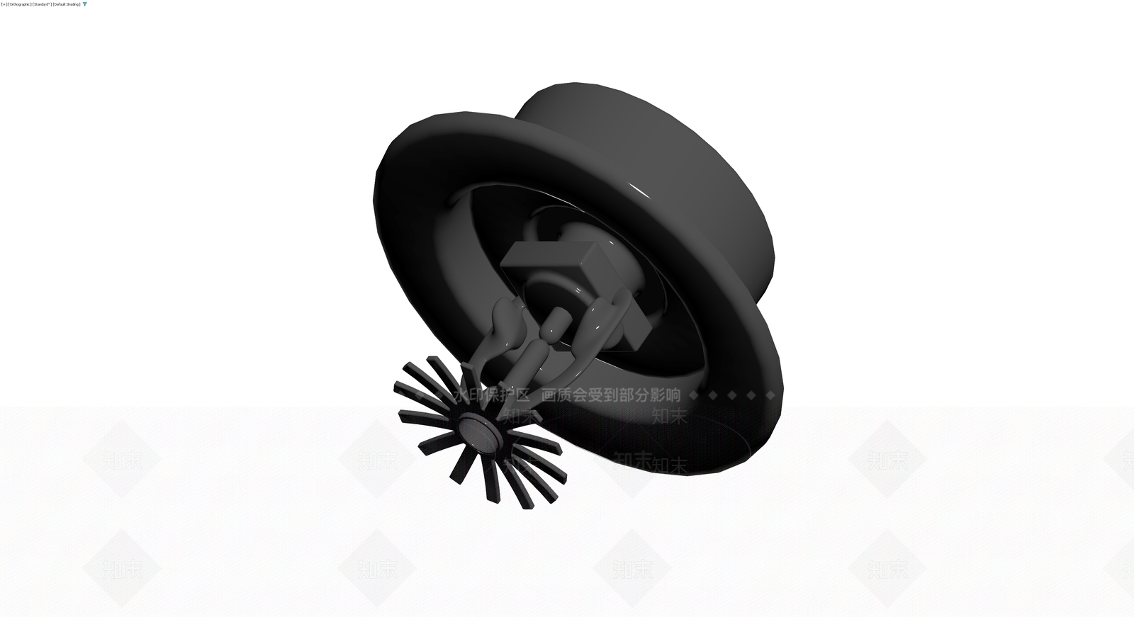 黑色宽檐帽模型3D模型下载【ID:1230591021】