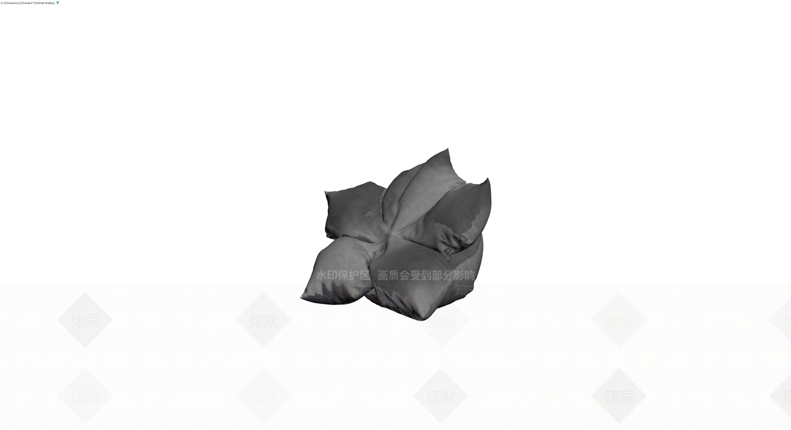 灰色布艺软体雕塑3D模型下载【ID:1230742464】