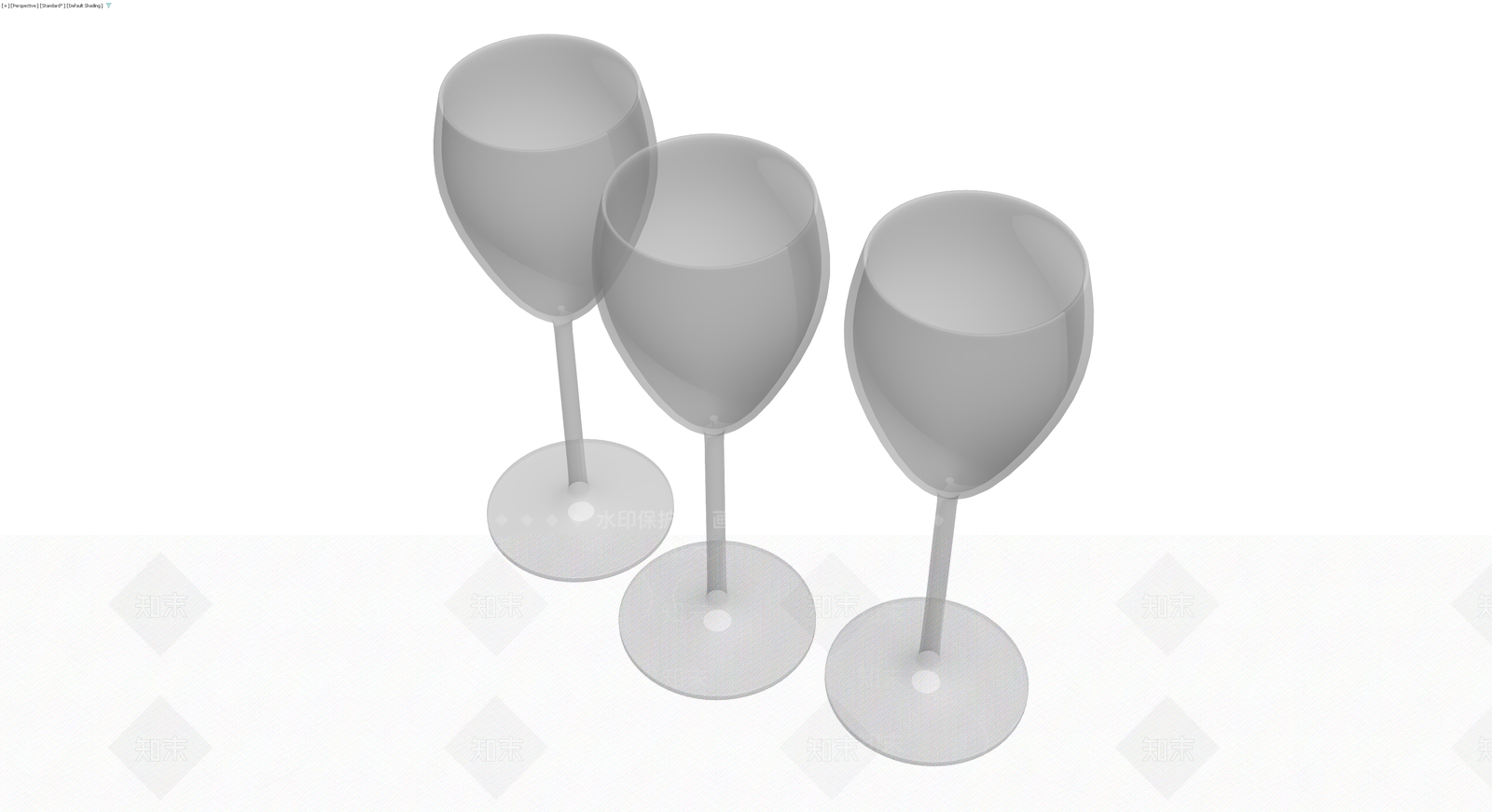 高脚酒杯组合模型3D模型下载【ID:1230541290】
