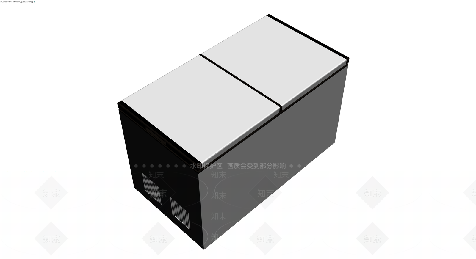 双盖商用冰柜灰模3D模型下载【ID:1230605134】